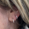 Mini 10mm 14K Diamond Huggie Earrings (RE1845)