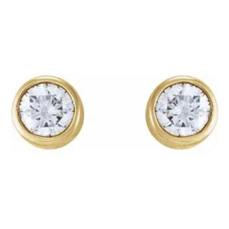 Diamond flat back earrings - RE1955KY