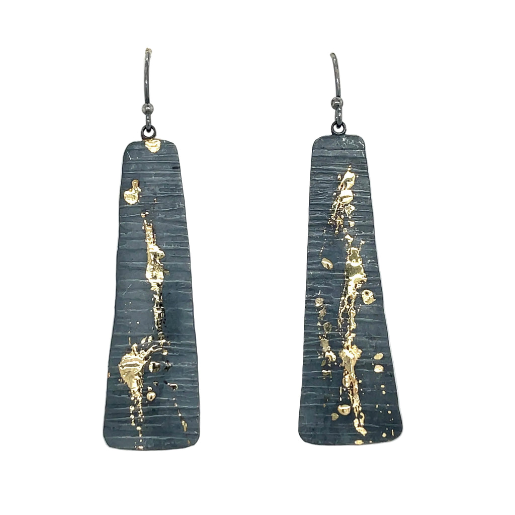 Gilded Splatter Geometric Earrings – Dana Reed Designs