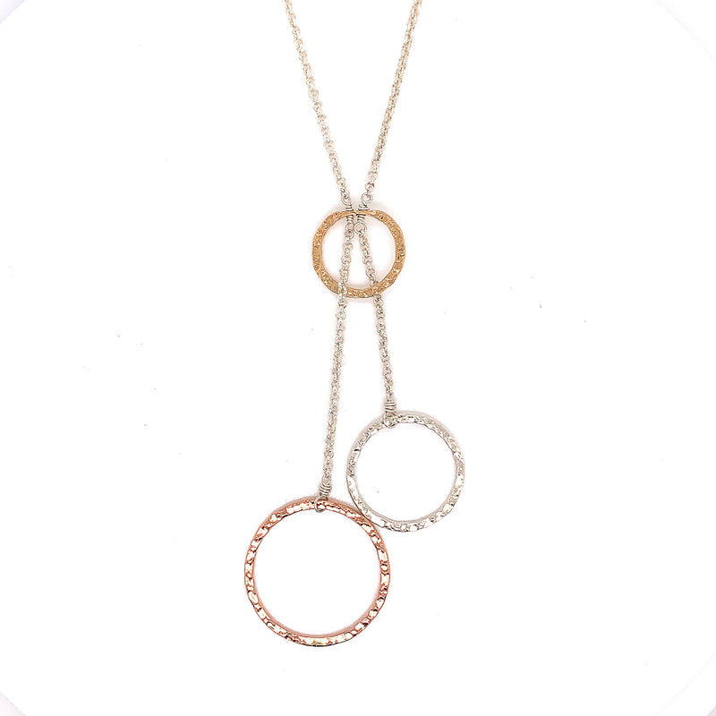 Small 3 Hoop Lariat Necklace (N1467) - DanaReedDesigns