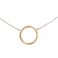 Large Diamond Cut Friendship Circle Necklace (N1635) - DanaReedDesigns