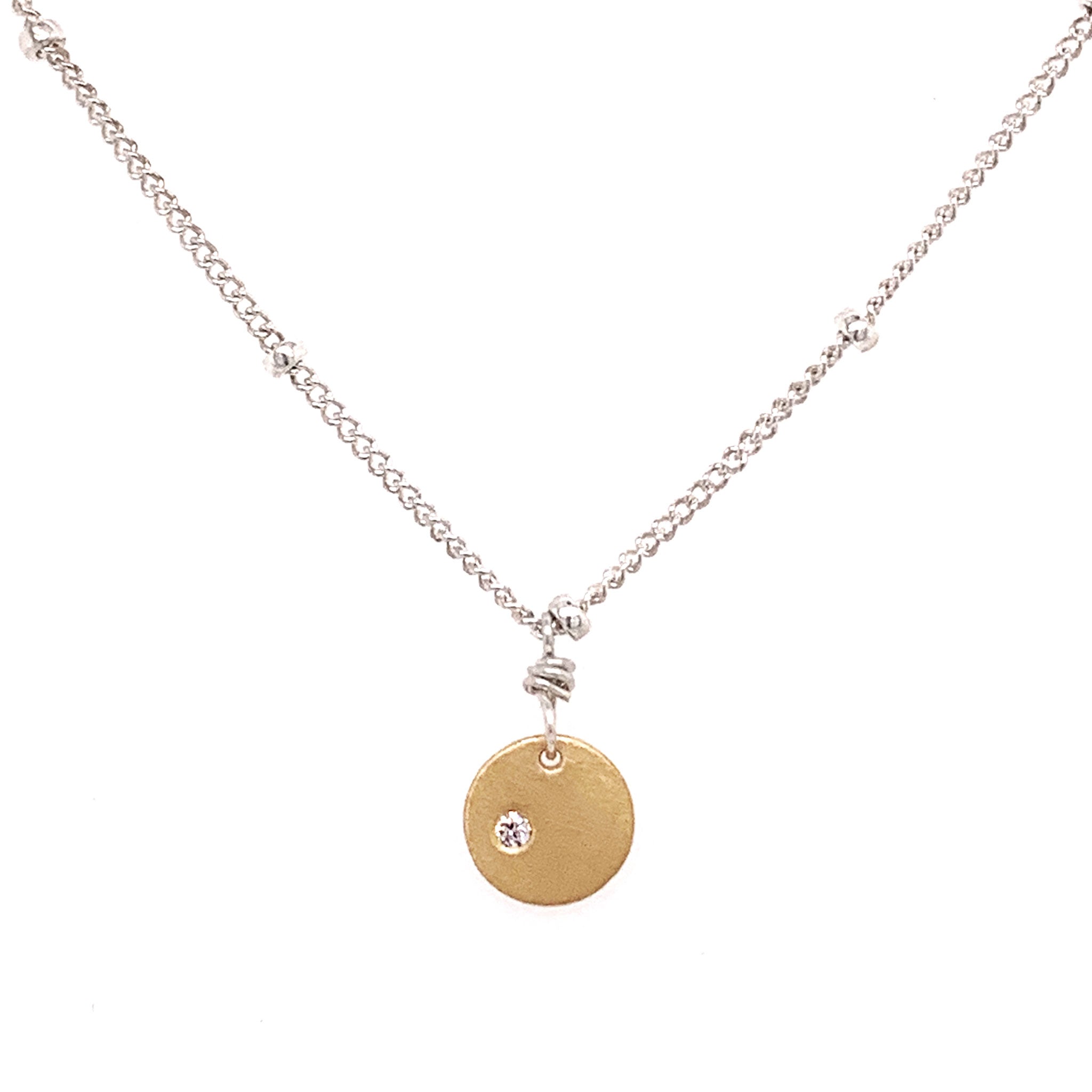 Diamond Circle Necklace (N1798) - DanaReedDesigns