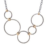 Large Lined Hoops Necklace (N1857) - DanaReedDesigns